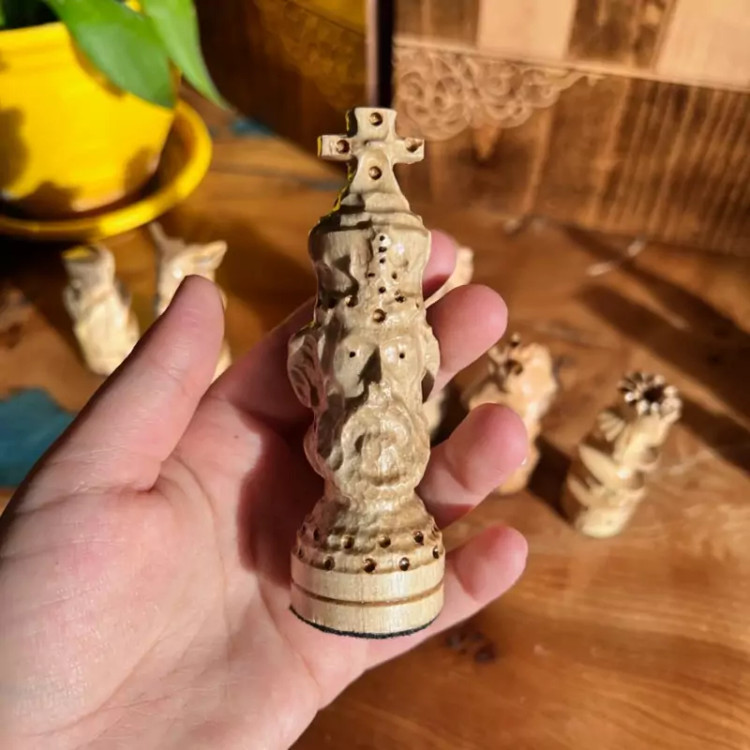 خرید مهره شطرنج چوبی سلطنتی