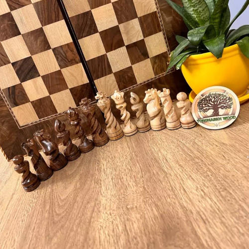 خرید مهره شطرنج چوبی سلطنتی طرح پیچی