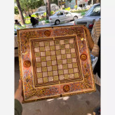 خرید میز تخته نرد خاتم کاری شده به همراه صفحه پذیرایی و صندلی