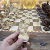 خرید مهره شطرنج چوبی طرح جنگلی