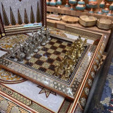 صفحه شطرنج خاتم کاری سایز ۳۵ در ۳۵ سانت