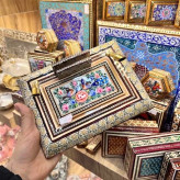 خرید قلمدان ۲ قیف خاتم کاری شده