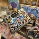 خرید قلمدان ۲ قیف خاتم کاری شده