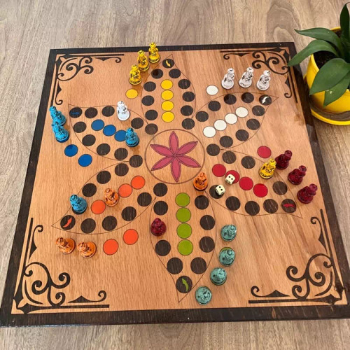 خرید منچ و مارپله ۶ نفره چوبی