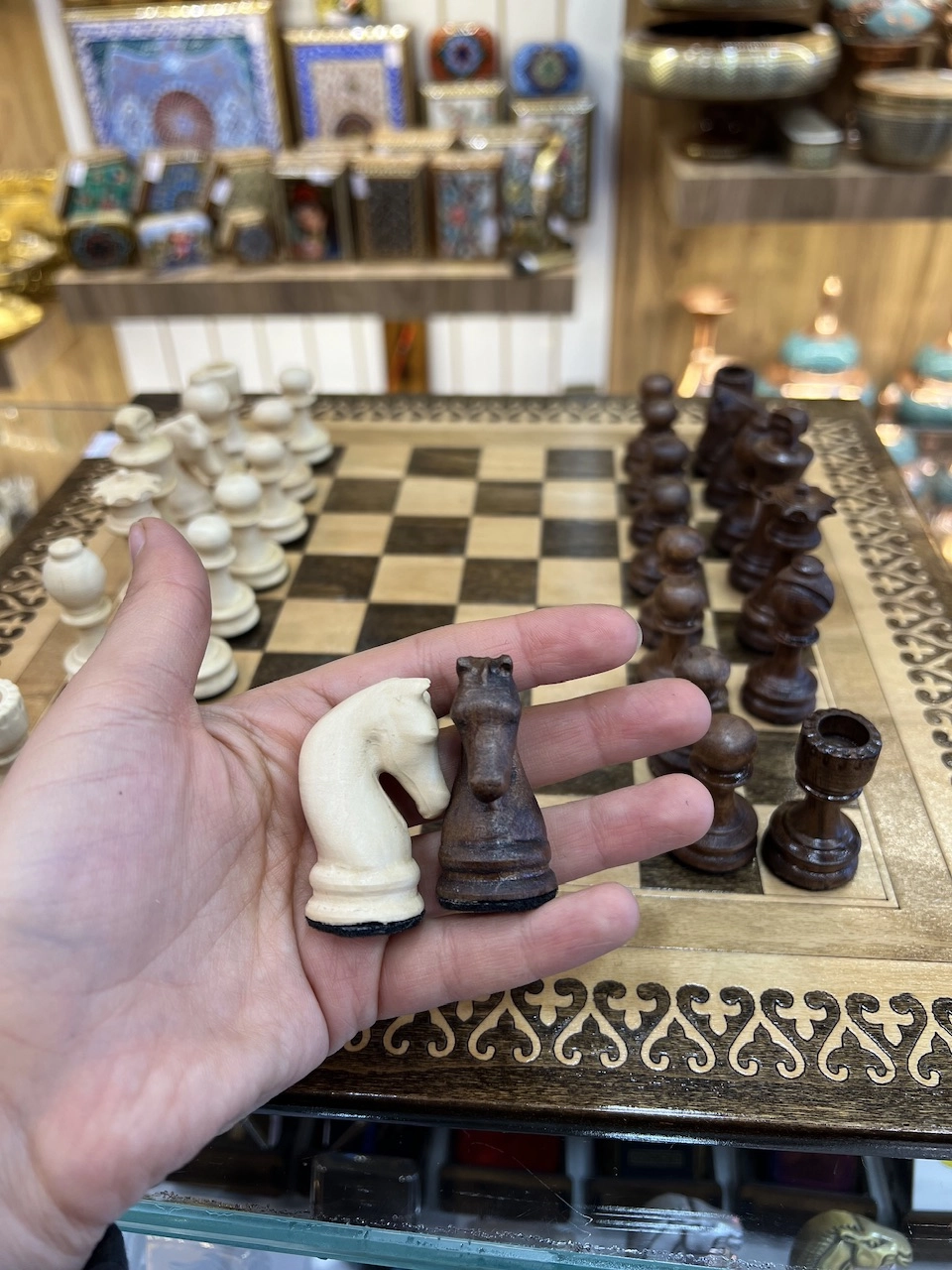 مهره شطرنج چوب گردو سایز کوچک