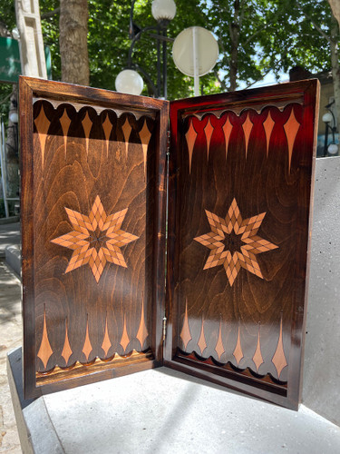 خرید تخته نرد و شطرنج چوب روس و راش سایز ۵۰ سانت