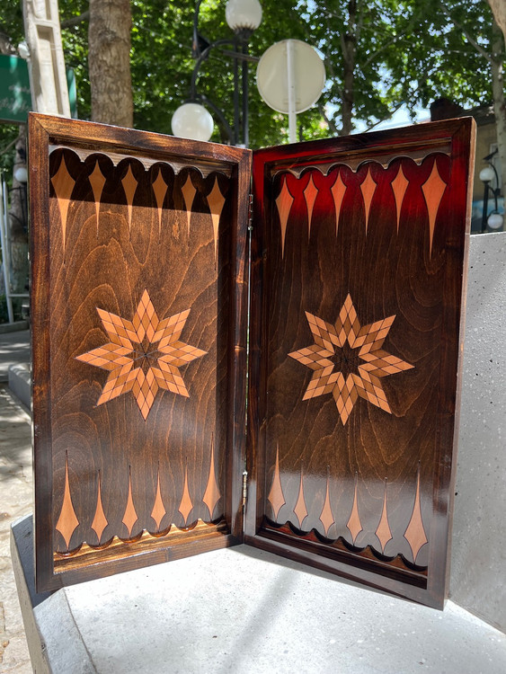 خرید تخته نرد و شطرنج چوب روس و راش سایز ۵۰ سانت