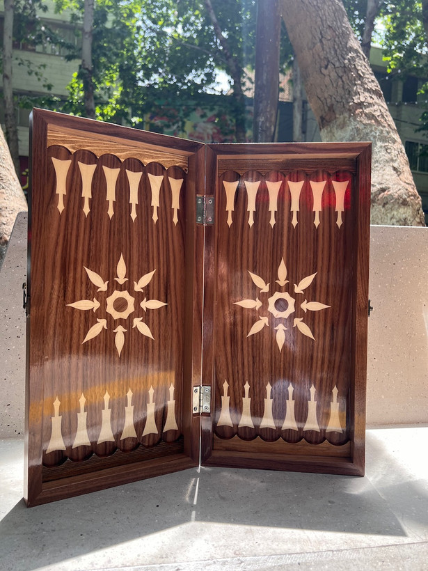 خرید تخته نرد روکش گردو و شطرنج روکش گردو