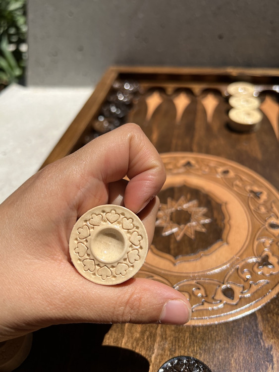 خرید مهره تخته نرد گردو منبت کاری شده