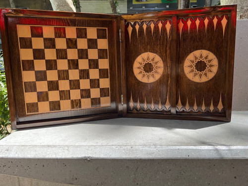 خرید ۴ بازی تخته نرد شطرنج منچ مارپله چوب روس و راش