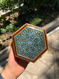 خرید جعبه جواهراتی ۶ ضلعی خاتم کاری شده