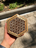 خرید جعبه جواهراتی ۶ ضلعی خاتم کاری شده