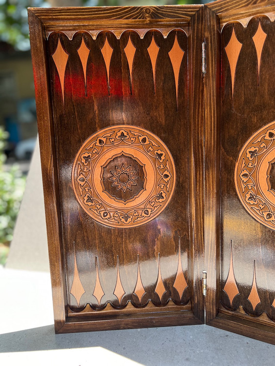 خرید تخته نرد و شطرنج چوب روس و راش سایز ۵۰ سانت