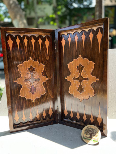 خرید تخته نرد و شطرنج چوب روس و راش سایز ۵۰ سانت