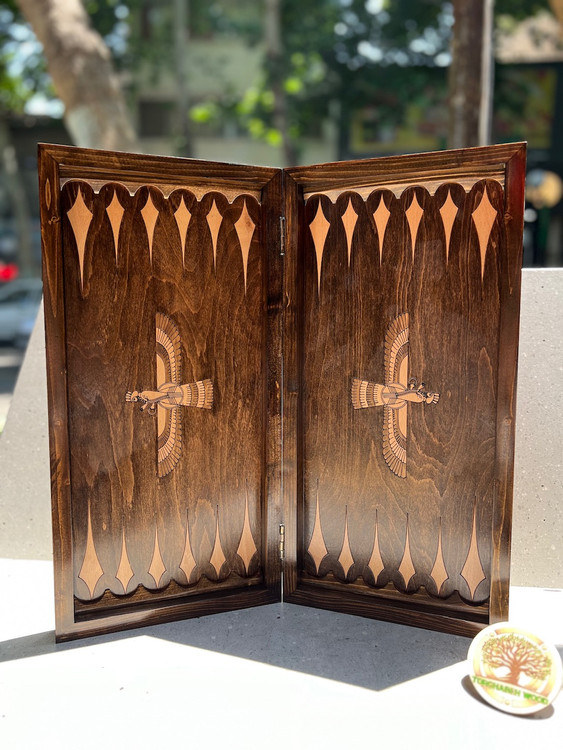 خرید تخته نرد و شطرنج چوب روس و راش سایز ۵۰ سانت