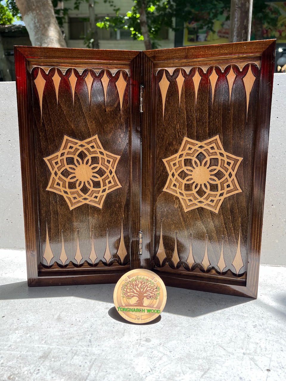 خرید تخته نرد و شطرنج چوب روس و راش سایز ۴۰ سانت