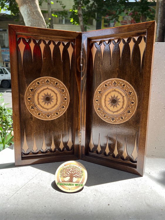 خرید تخته نرد و شطرنج چوب روس و راش سایز۴۰ سانت