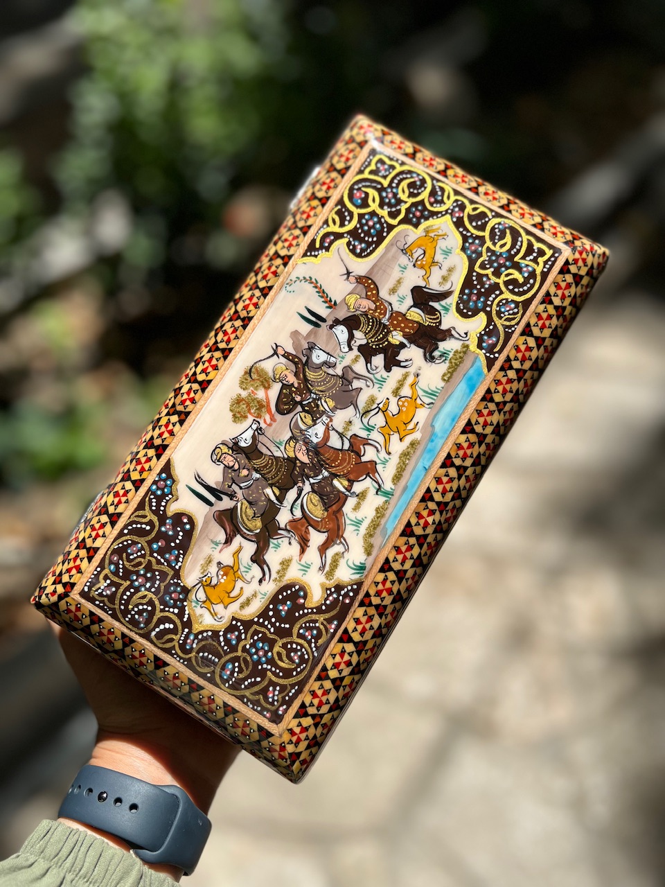 خرید جعبه قاشق و چنگال خاتم کاری شده