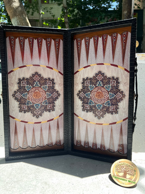 خرید تخته نرد چرمی قفل دار