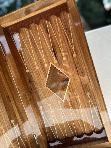 خرید تخته نرد و شطرنج چوب گردو سایز۵۰ سانت