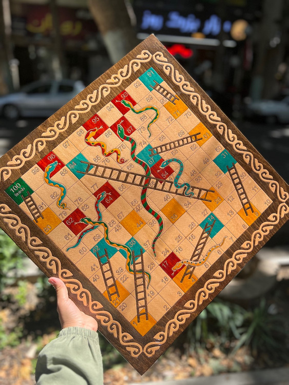 خرید منچ و مارپله چوبی سایز ۵۰ در ۵۰ سانت