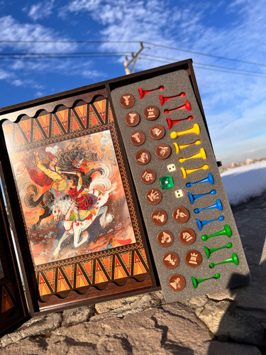 خرید ۵ بازی تخته نرد منچ مارپله دوز شطرنج