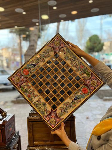 خرید تخته نرد خاتم کاری ۵۰ سانت داخل راش