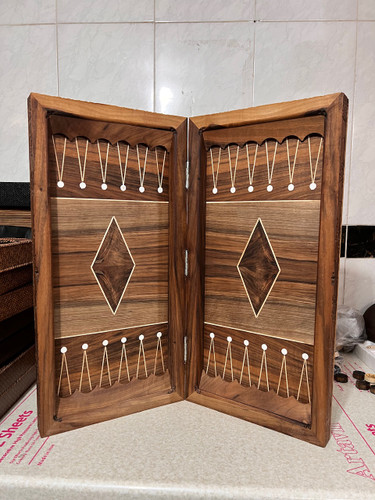 خرید تخته نرد چوب گردو شطرنج چوب گردو سایز ۶۰ سانت