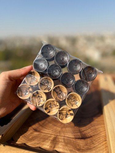 خرید مهره تخته نرد لیزری با حک طرح مهره شطرنج