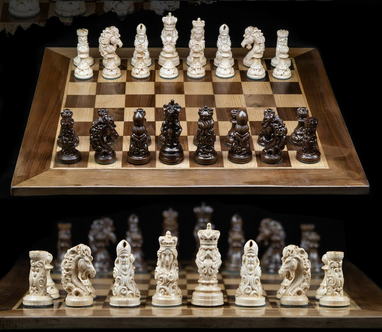 خرید مهره شطرنج چوبی اشرافی