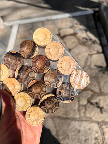 خرید مهره تخته نرد خود رنگ چوب گردو