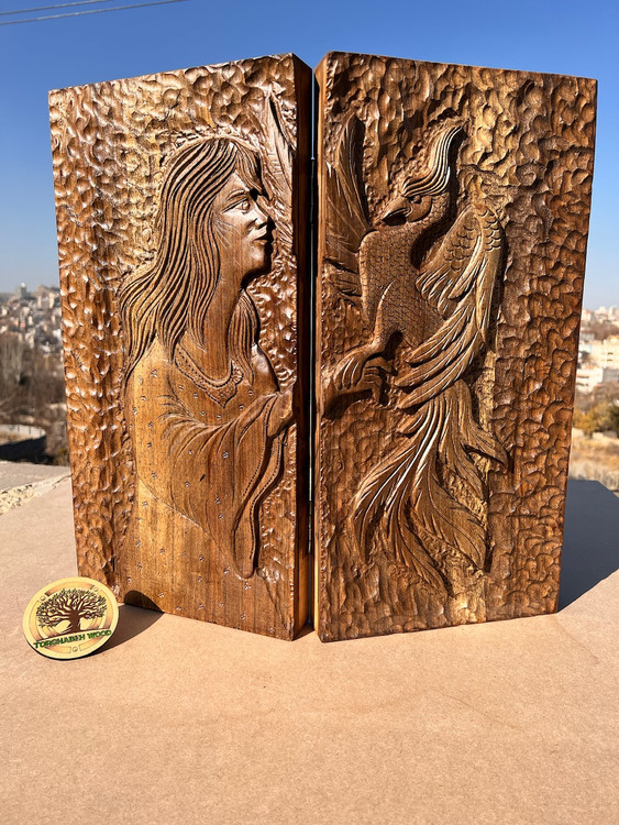 خرید تخته نرد تمام منبت چوب گردو