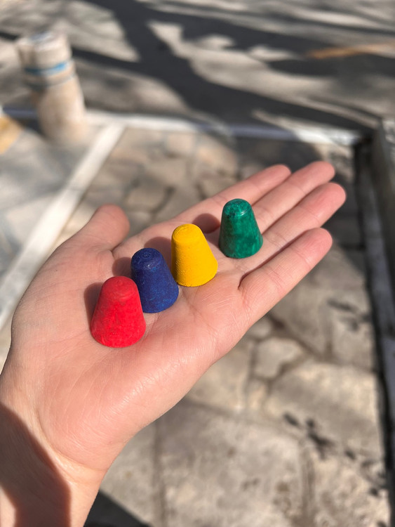 خرید مهره منچ چوبی خراطی شده