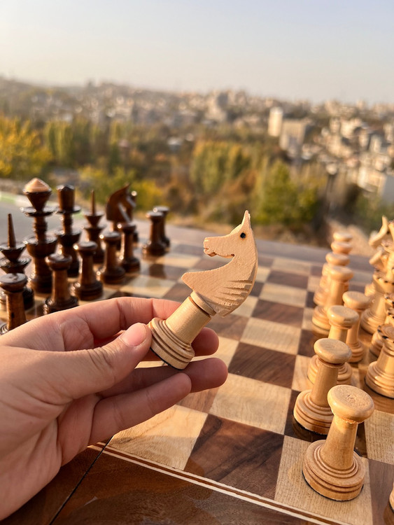 خرید مهره شطرنج چوب گردو