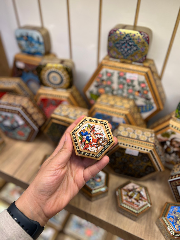 جاسکه ای خاتم مدل ۶ضلعی