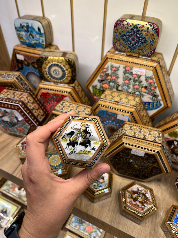 جاسکه ای خاتم مدل ۶ضلعی