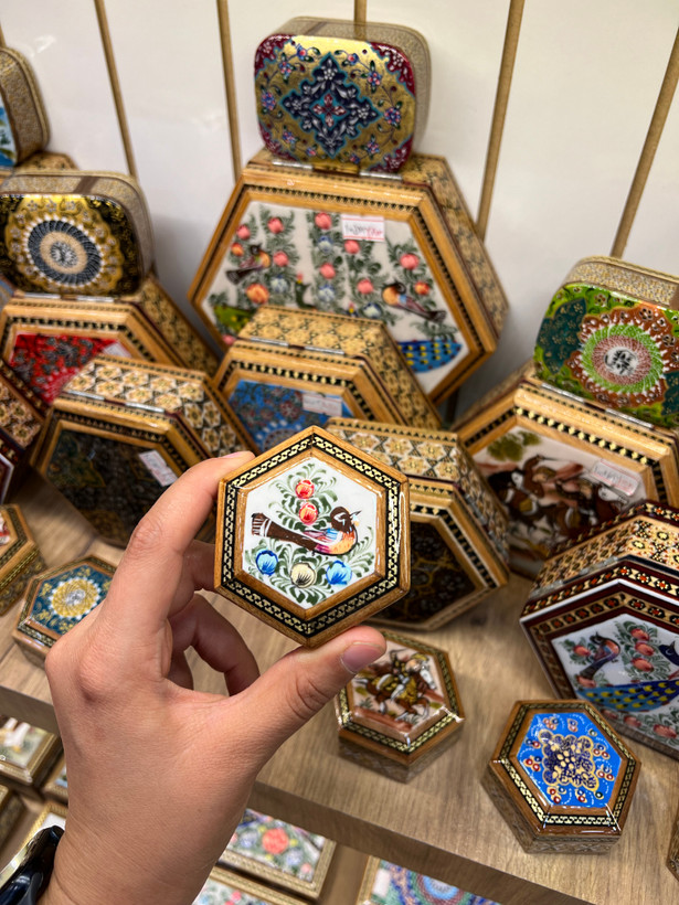 جاسکه ای خاتم مدل ۶ضلعی