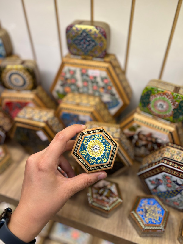 جاسکه ای خاتم مدل ۶ضلعی
