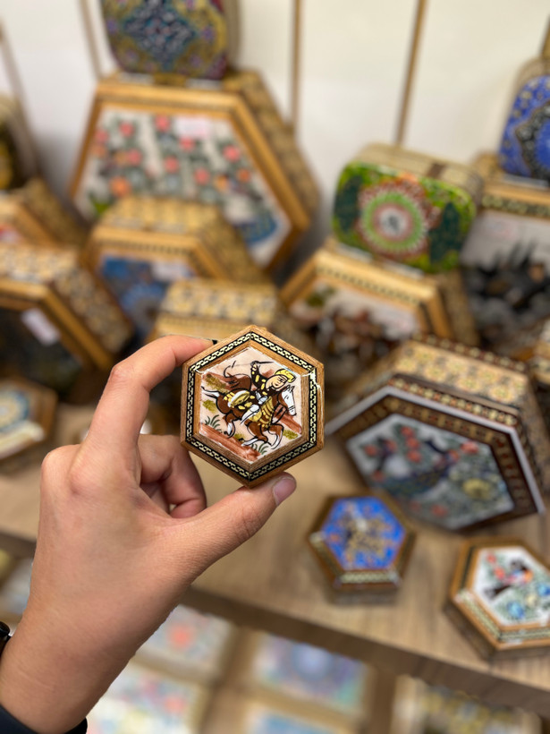 جاسکه ای خاتم مدل ۶ضلعی